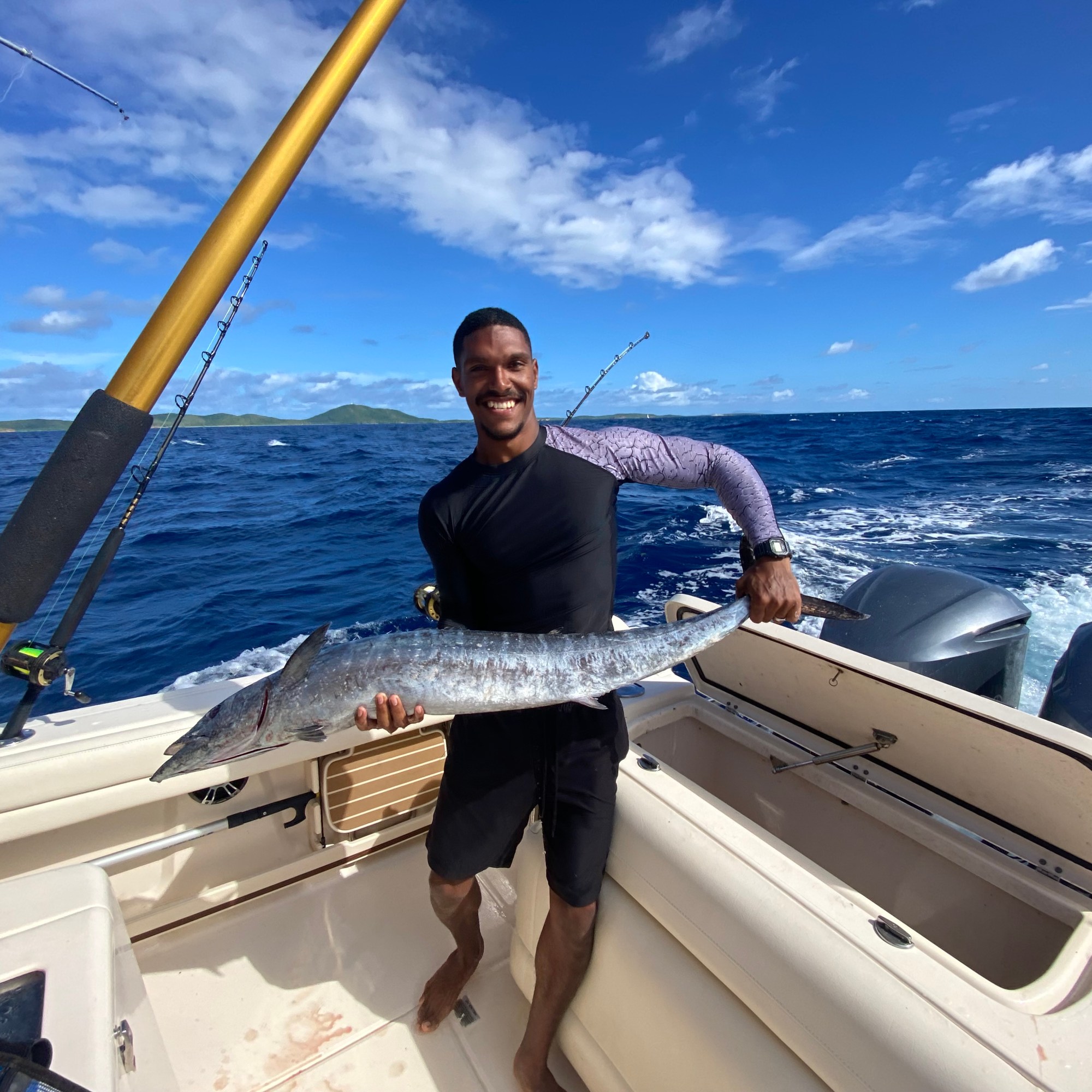 Man holding a Wappoo on a Vieques charter