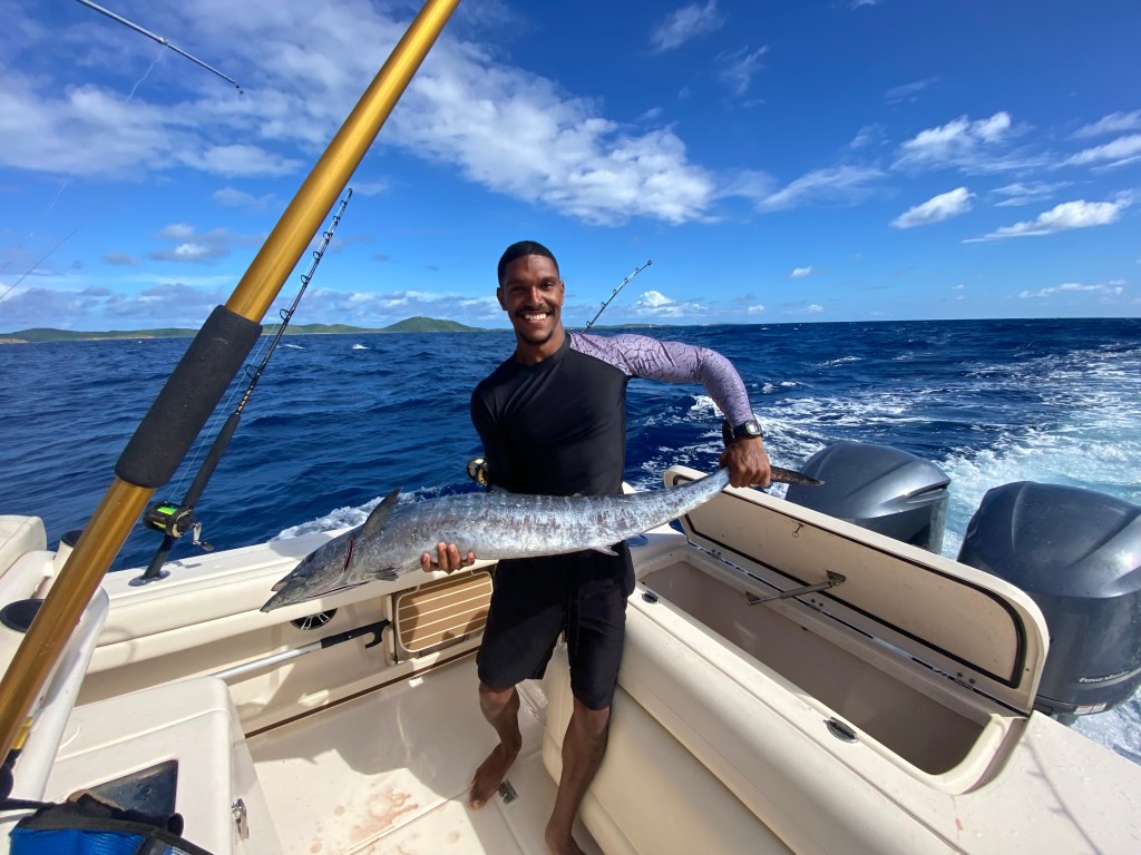 Man holding a Wappoo on a Vieques charter